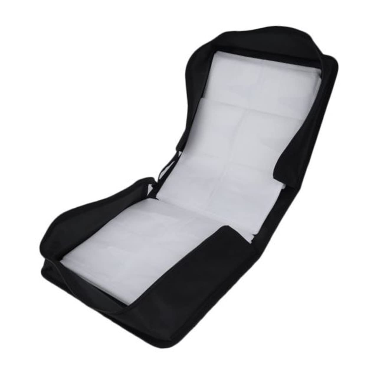 Alipis Portafoglio CD e Dvd Portatile Capacità 400 Dischi Custodia Chiusura a Zip Materiale Pu e Tessuto Organizer per Casa e Viaggio