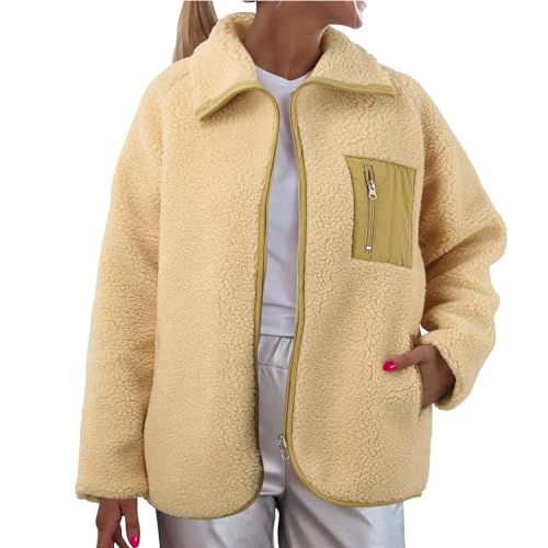 Veste mi-saison femme zippée et manteau polaire chaud pour style décontracté