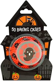 Culpitt Haunted House Baking Cases, 3D Design, Halloween Baking Cups, Spooky Cupcake Liners - Pack of 50, 0640087