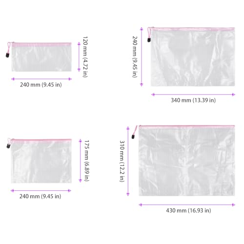 Pochettes plastique A3 A4 A5 A6 avec fermeture éclair pour document bureau - 2