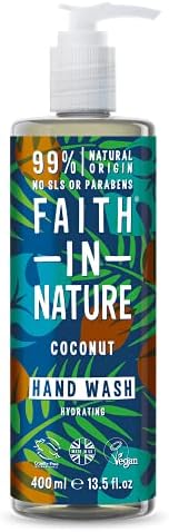 Faith in Nature Naturalne mydło w płynie grejpfrut i pomarańcza, orzeźwiające, wegańskie, nie testowane na zwierzętach, wolne od parabenów i SLS, 400 ml