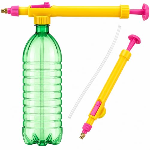 Image of Adjustable High Pressure Spray Gun for Bottle with Brass Nozzle, Universal Manual Sprayer Gun for Plants, Garden, Pesticide, Car Wash & Cleaning (Pack of 2, Bottle Not Included)