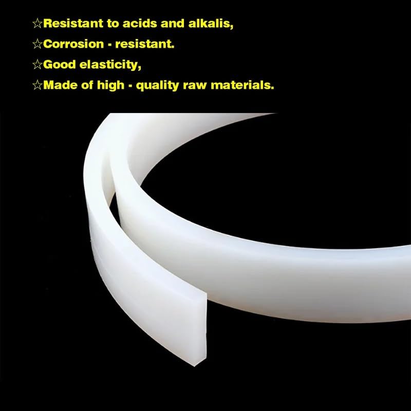 Sello de tira rectangular/cuadrado de goma de silicona sólida blanca, longitud de 1m/5m, grosor de 0,5-14mm(14x14mm (1M))