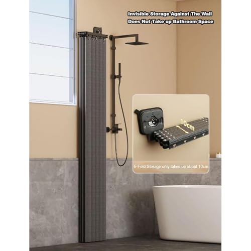Barre de douche pliable et modulable pour une salle de bain épurée - 6