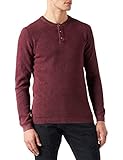 MUSTANG Herren Emil C Henley Pullover, Dunkelrot 7192, 3XL