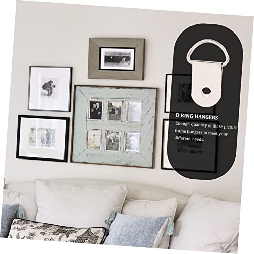 Image of 100pcs Picture Frame Hanger Wall Art Hanging Hardware Photo Hangers for Home Office and Gallery Use