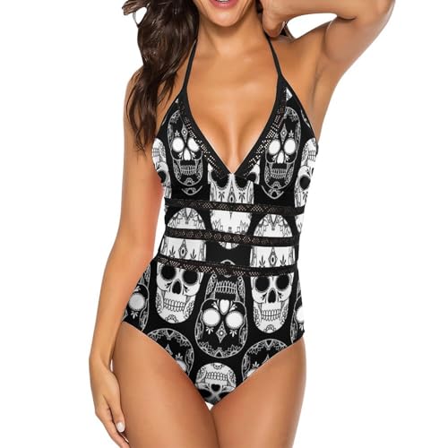 Maillot de bain crâne noir et blanc idéal pour vos vacances au soleil