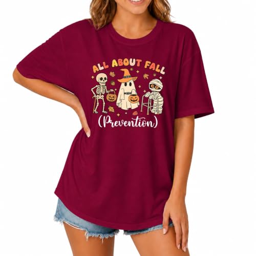 MQZUO All About Fall Prevention Shirt Halloween Occupational Therapy Shirts