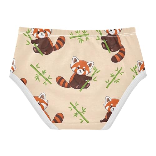 Flower Girls Underwear Toddlers 2t Cotton Cute Panties Girl Cute Cartoon Red Pandas Plant Print Underpants Briefs2
