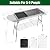 IMOUNTEK Portable Charcoal Grill, Foldable BBQ Grill, Barbecue Grill, Hibachi Grill Outdoor, Kabob Grill, Stainless Steel Charcoal Grill for Camping, Picnic, Patio, Travel, Silver, SKJ001