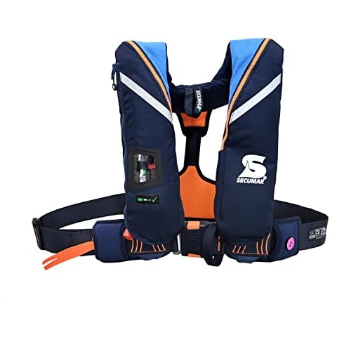 Automatische Rettungsweste Secumar Survival 220 Harness dunkelblau/hellblau / orange Cover
