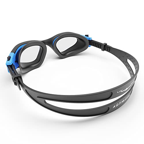 AqtivAqua Swimming Goggles Adult and Kids Goggles Kids 6-14 Men Women Swim Children Boys Girls DX-H (Blue frame, Blue case - Image 3