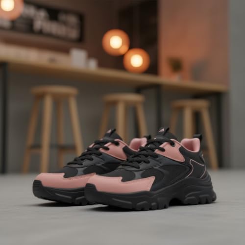 Image of Impakto ChunkFlex Aura Women Chunky Sneaker | Lightweight & Breathable Upper | Comfortable Heel Support | Anti-Skid Outsole for Firm Grip
