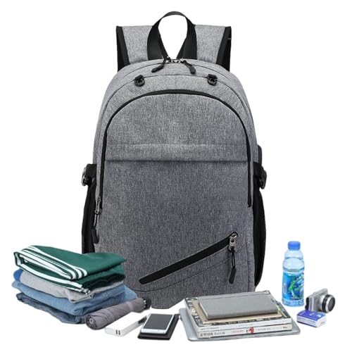 Mochila de baloncesto para ordenador y ropa de gran capacidad gris