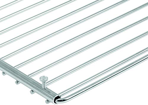 ICQN Universal Gitter | Ausziehbar von 37,5-60 cm Backofenrost | Verstellbar Ofengitter für Backofen | Backofengitter | Grill | Grillrost | Backrost | Gitterrost | Verchromt Backgitter