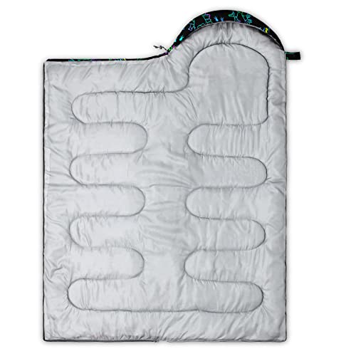 Image of QOOMO Camping Sleeping Bags,3 Season Warm & Cool Weather,Lightweight,Waterproof Sleeping Bags for Adults & Kids,Traveling,and Outdoors,Camping Gear Equipment
