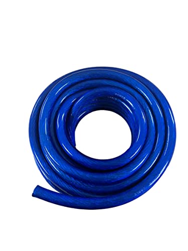 Câble d'alimentation de calibre 8 bleu contre les baisses de courant de stéréo