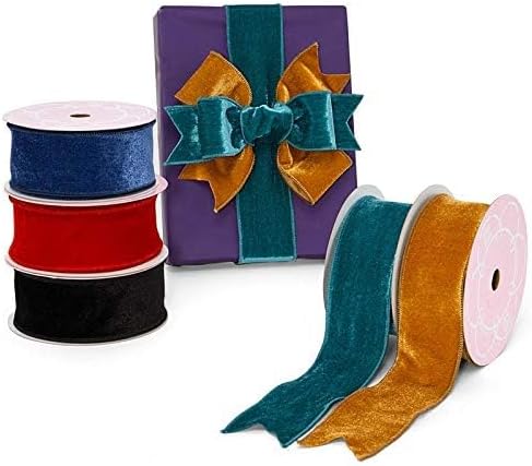 2 1/2" X 10 Yards Black Velvet Wired Edge Ribbon image 5