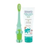 Dr. Talbot's Toddler Training Toothbrush and Natural Kids Toothpaste with Citroganix - 1.6 oz - Fluoride-Free Toothpaste and Toddler Toothbrush - 6+ Months - Alligator