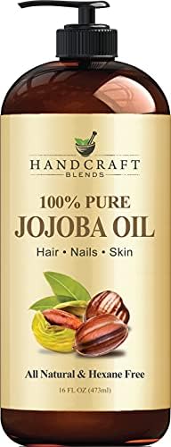 Handcraft Jojoba Oil 16 fl. oz – 100% Pure & Natural Jojoba Oil for Skin, Face, and Hair – Deeply Moisturizing Anti-Aging Jojoba Oil for Men and Women