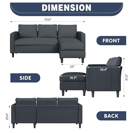 Shintenchi L-Shaped Modern Sectional Sofa