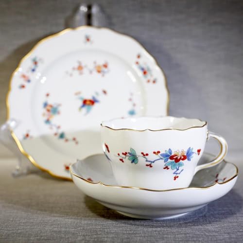 マイセン 柿右衛門写し 花模様 御所車 ティーポットセット カップ