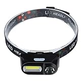 DFDGBD Straps Head Rechargeable Adjustable XPE COB Headlamp LED Torch 6-Mode Headlight Headlamp Kids...