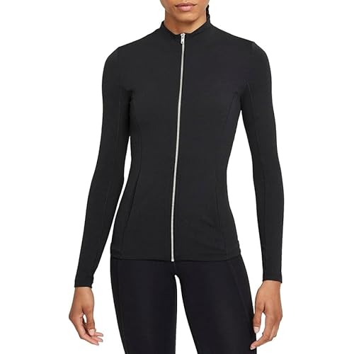 Nike Yoga Luxe Dri-FIT Women's Full-Zip Jacket (as1, alpha, xx_l, regular, regular, Black/Dark Smoke Grey, XX-Large)