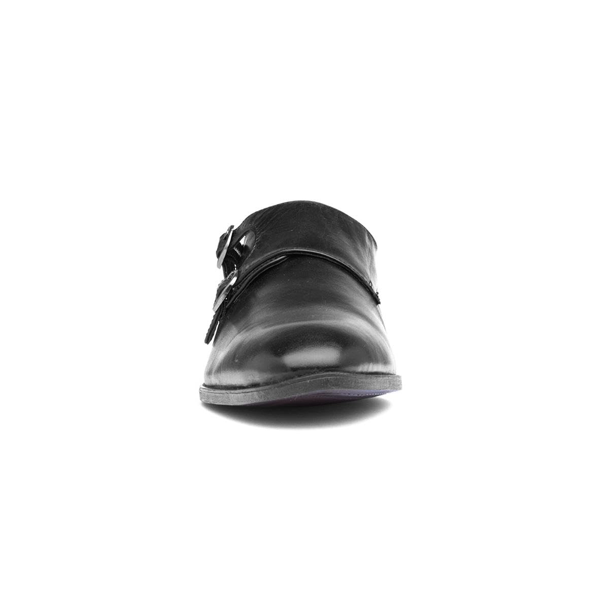 Silver Street London Zapato Monk Bourne Formal/Oficina de Piel para Hombre, Negro, 10 UK/44 EU