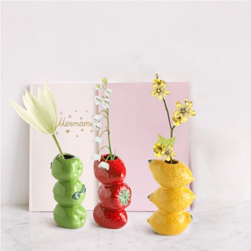 Vase déco en céramique jaune : sublimez vos petits bouquets de table