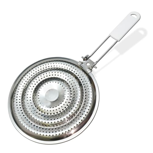 8 Heat Diffuser Plate for Gas Stove Simmer Ring with Foldable Handle