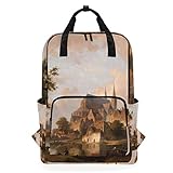 Geräumiges Fach: Hauptfach innen, 1 kleine Reißverschlusstasche innen, 1 Vordertasche, 2 Seitentaschen. Geräumiges Hauptfach mit Baumwolle und elastischem Band schützt das Computerfach. Reißverschlusstasche innen für Handy und Dokumente Organisationsfach auf der Vorderseite für alle Ihre Schreibutensilien und Schlüssel. Zwei Seitentasche für einen Regenschirm, Wasserflasche