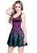CowCow Purple & Navy Floral Sleeveless Skater Dress, Purple & Navy - M
