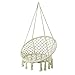 SoBuy® OGS42-MI Chaise Suspendue à Franges en Corde de Coton, Hamac Suspendu macramé, Fauteuil balançoire Intérieur extérieur, Balancelle de Jardin et Patio- Hamac Rond