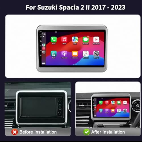 Navegación GPS para Suzuki Spacia 2017-2023 con Carplay y Android Auto 2