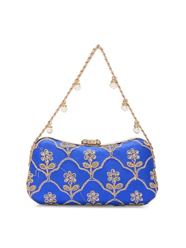 Image of TOOBA Handicraft Clutch Purse For Women with Sleek Design Embroidered Clutch| Trendy Stylish Bridal, Party, Wedding Sling Bag