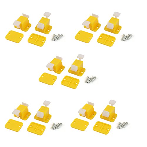 Aexit 10 Pcs Relays Plastic Prototype Test Fixture Jig Yellow White for PC Board Relays PCB Board
