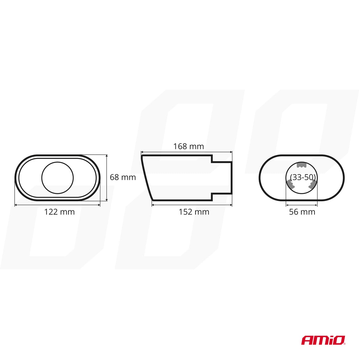 AMiO 02190 Embout d'échappement