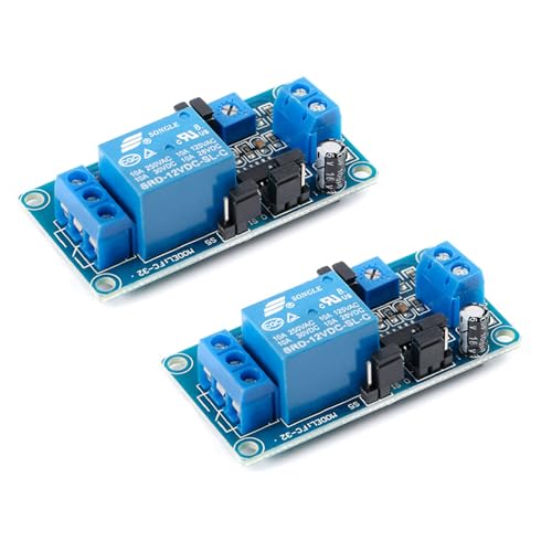 EC Buying 2Pcs DC 12v Delay Relay Module for Smart Home Delay Relay Switch with Time Timer Timing Adjustable Potentiometer 12V Delay Circuit Board Disconnection and Connection Function