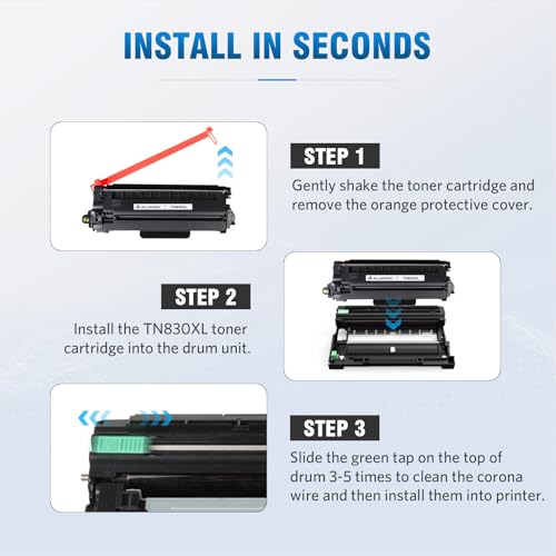 Image of TN830XL Toner Cartridge Replacement for Brother TN830 XL TN-830XL 2 Black
