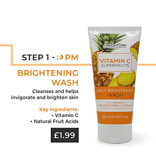 Creightons Vitamin C Superfruits Daily Brightening Wash (150 ml) - A Refreshing and Invigorating Daily Facial Wash with Vitamin C, Natural Fruit Acids & Enzymes to Enhance Skin Natural Radiance Cream - Image 6
