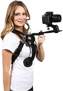 Cam Caddie® Scorpion EX Hands Free Shoulder Support Rig/Mount Compatible with Canon, Nikon, Sony, Panasonic/Lumix Style DSLR Camcorder or Video Camera Includes: iPhone + GoPro Mount