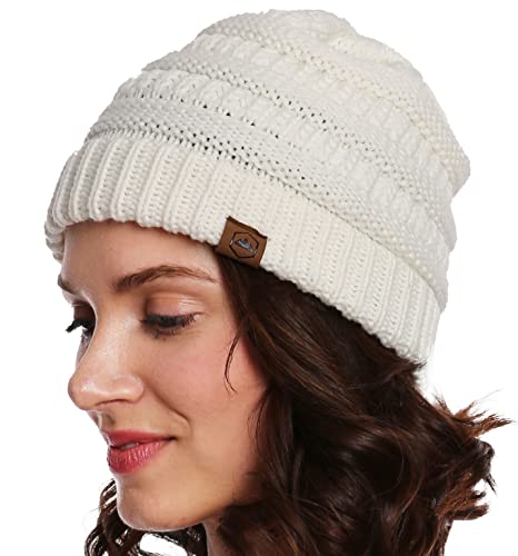 Tough Headwear Beanie Hat - Cable Knit Warmth - Winter Hats - Slouchy Fit - Beanies for Women -...
