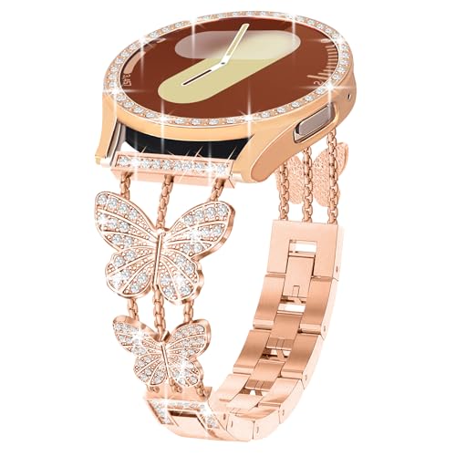Bracelet Galaxy Watch 7 strass métal résolvant les rayures du cadran