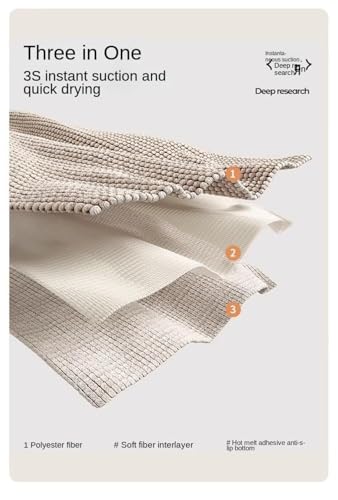 Tapis de sol de salle de bain Chenier antidérapant en chenille extra dense - 4