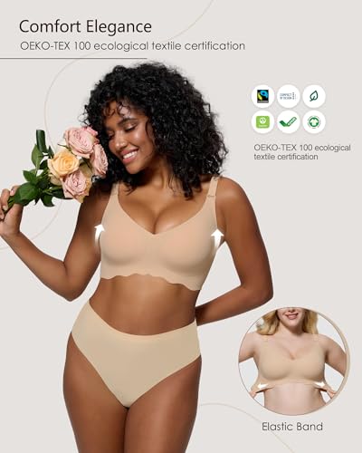 Soft Wireless Bra Comfortable Seamless Full Coverage Push Up Lace Everyday No Show Bras for Women4