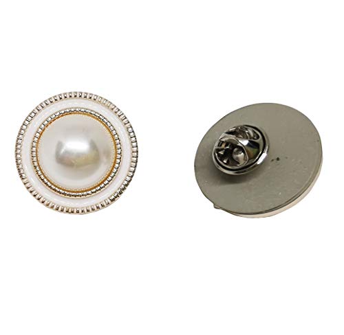 12PCS 25mm 1  Round Coat Buttons Sewing-Free Buttons Shank Back Pearl Decorative Buckle Sweater Buckle DIY Bag Craft Jean Jacket (9)