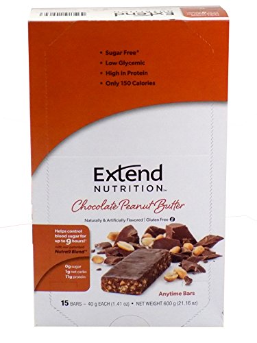 Extend Bars, High Protein, Sugar Free and 1 Net Carb Snack 1.41 Ounce Bars, Chocolate Peanut Butter, 15.0 Count - Thumbnail 4