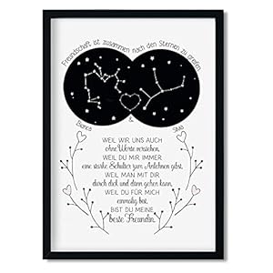 Edith Dee Personalisierbarer Kunstdruck Sternbilder beste Freundin
