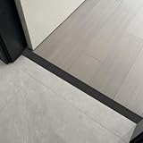 Profil przejściowy profil T, 5 x 300 cm, listwa przejściowa samoprzylepna PCW, listwa progowa drzwi, możliwość przycięcia, profil przejściowy do podłóg łączących, parkietów, laminatów (czarna)